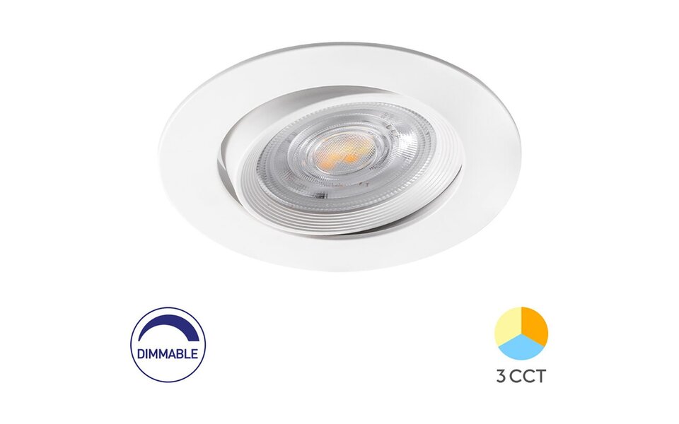 HLW LED Brinton LED Spot 7W - Dimbare Inbouw LED Downlight Warm Wit 2700K–3000K HLW LED Brinton LED Spot 7W - Dimbare Inbouw LED Downlight Warm Wit 2700K–3000K