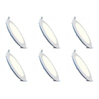 LED Downlight Slim 6W - Dimbaar Inbouw LED Lamp Ø120mm 6 Pack