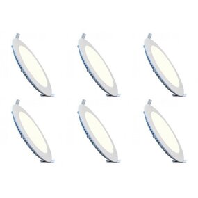 LED Downlight Slim 6W - Dimbaar Inbouw LED Lamp Ø120mm 6 Pack LED Downlight Slim 6W - Dimbaar Inbouw LED Lamp Ø120mm 6 Pack