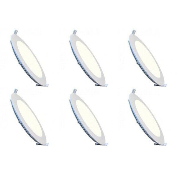 HLW LED Dimbare Inbouw LED Downlight 6W - Natuurlijk Wit 4200K - Slim & Stijlvol Ø120mm 6 Pack HLW LED Dimbare Inbouw LED Downlight 6W - Natuurlijk Wit 4200K - Slim & Stijlvol Ø120mm 6 Pack