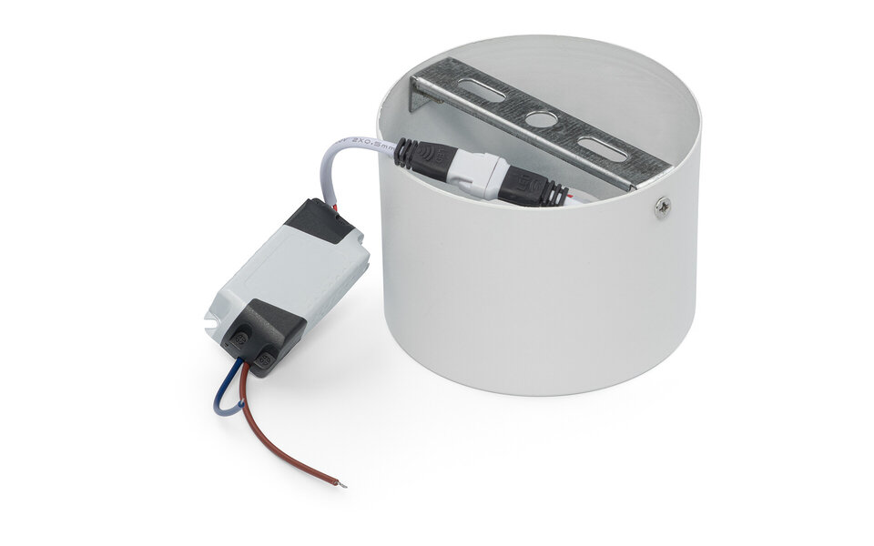 HLW LED Opbouw LED Downlight Rond Hoog 5W - Natuurlijk Wit Licht 4200K - Mat Wit Aluminium
