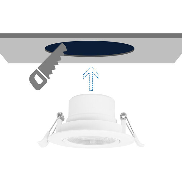 HLW LED LED Spot - Inbouw LED Downlight 5W Koud Wit 6000K Daglicht Wit - Aigi Lola HLW LED LED Spot - Inbouw LED Downlight 5W Koud Wit 6000K Daglicht Wit - Aigi Lola