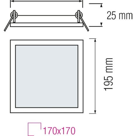 HLW LED LED Downlight Slim 2 Pack - Inbouw Vierkant 15W LED Warm Wit 2700K HLW LED LED Downlight Slim 2 Pack - Inbouw Vierkant 15W LED Warm Wit 2700K