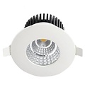Ronde Inbouw LED Spot 6W - Waterdicht IP65, Natuurlijk Wit 4200K, Mat Wit Aluminium