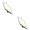 LED Downlight Slim 2 Pack - Inbouw Vierkant 3W Warm Wit 2700K LED Downlight Slim 2 Pack - Inbouw Vierkant 3W Warm Wit 2700K