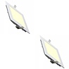 HLW LED LED Downlight Slim 2 Pack - Inbouw LED Downlight 3W Warm Wit 2700K, Mat Wit Aluminium