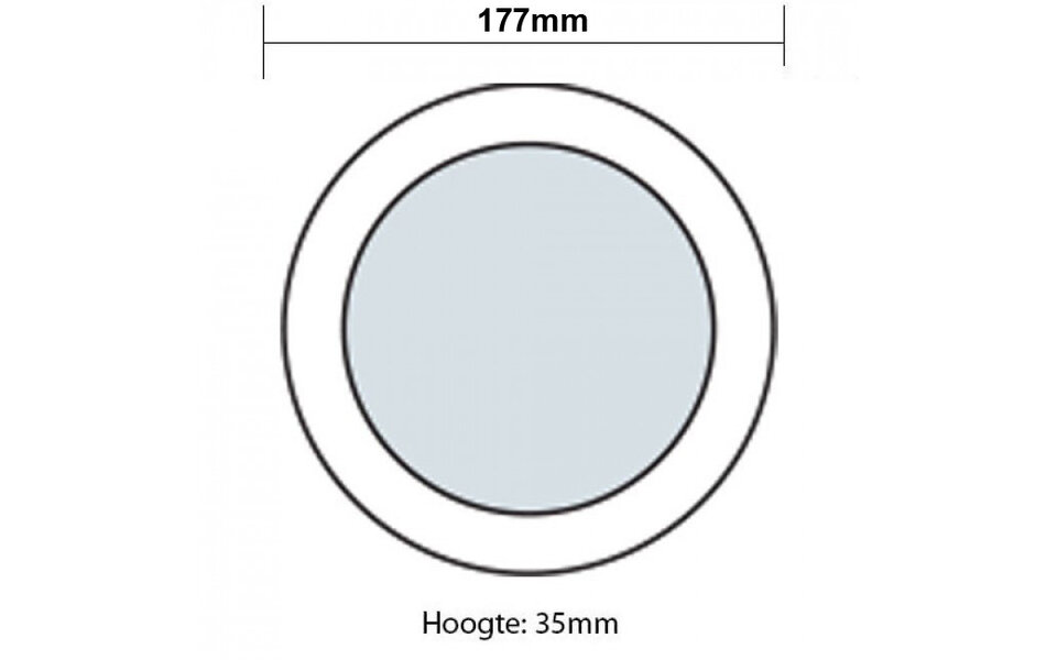 HLW LED LED Downlight Pro 12W Warm Wit 2700K–3000K Opbouw Rond Mat Wit Ø177mm HLW LED LED Downlight Pro 12W Warm Wit 2700K–3000K Opbouw Rond Mat Wit Ø177mm