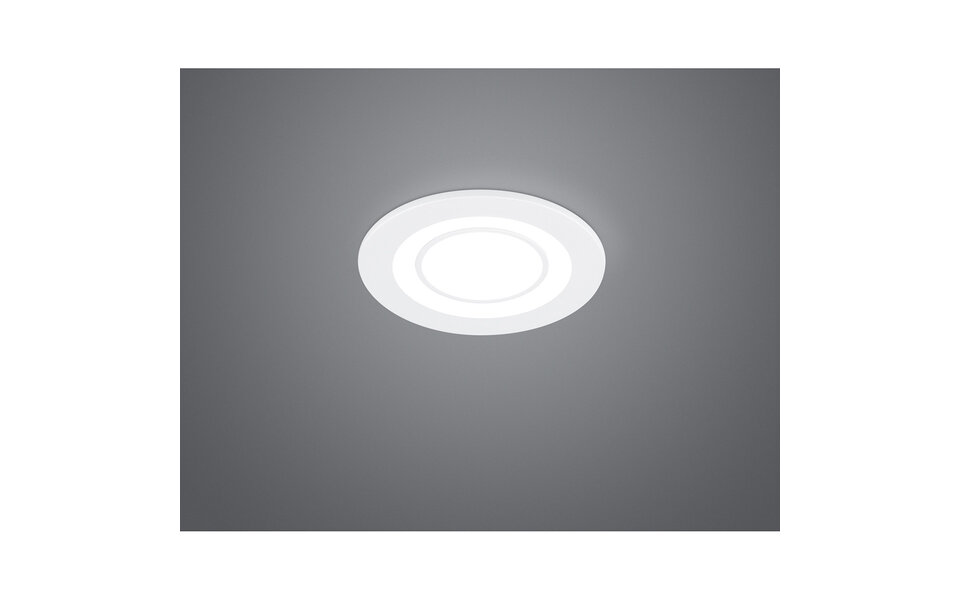 HLW LED LED Spot Inbouw LED Downlight 5W Warm Wit 3000K - Rond Mat Wit Ø80mm