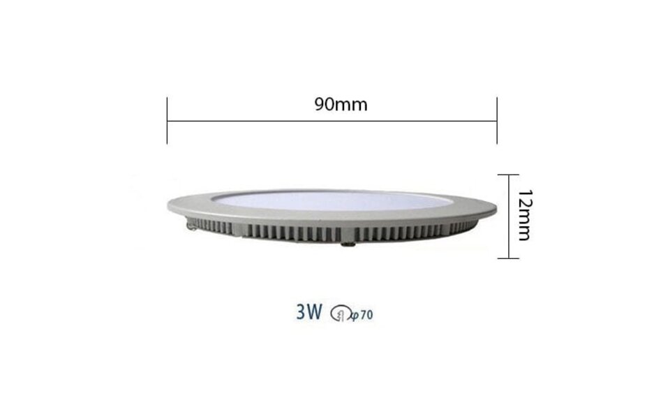HLW LED Inbouw LED Downlight Slim 3W Dimbaar - Natuurlijk Wit 4200K - Mat Zwart Ø83mm