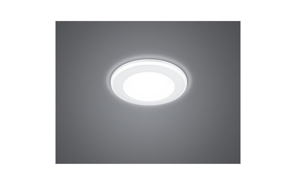 HLW LED LED Spot Inbouw LED Downlight 5W Warm Wit 2700K–3000K Rond Mat Wit Kunststof