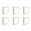 LED Downlight 6 Pack - Opbouw Vierkant 12W Natuurlijk Wit 4200K LED Downlight 6 Pack - Opbouw Vierkant 12W Natuurlijk Wit 4200K