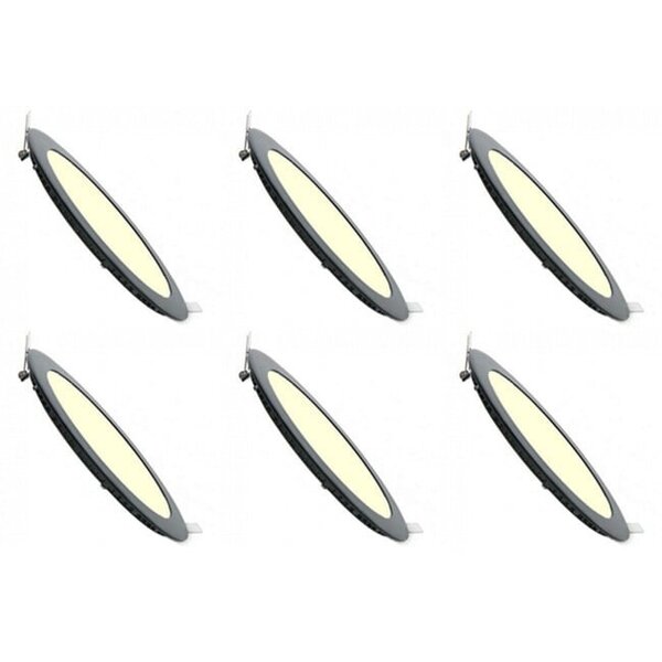 HLW LED LED Downlight Slim 6 Pack - Inbouw Dimbaar 6W LED Lamp Warm Wit 2700K