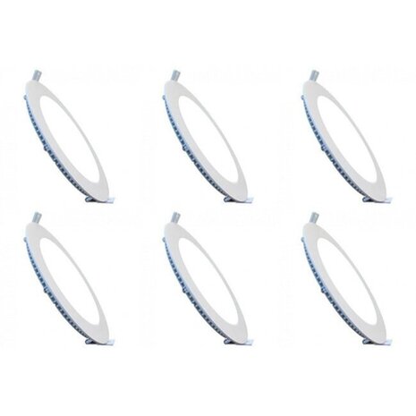 HLW LED Inbouw LED Downlight Slim 6 Pack - Dimbaar 3W LED Lamp Koud Wit 6000K