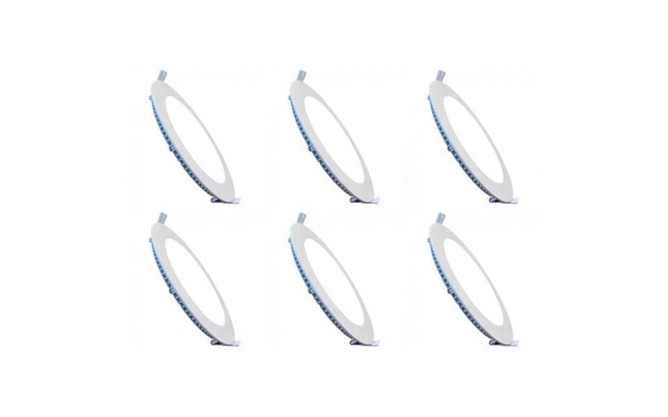 HLW LED Inbouw LED Downlight Slim 6 Pack - Dimbaar 3W LED Lamp Koud Wit 6000K