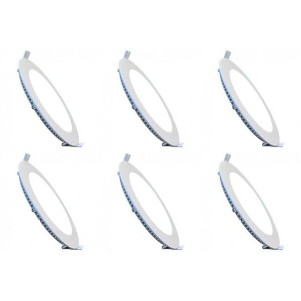 HLW LED Inbouw LED Downlight Slim 6 Pack - Dimbaar 3W LED Lamp Koud Wit 6000K