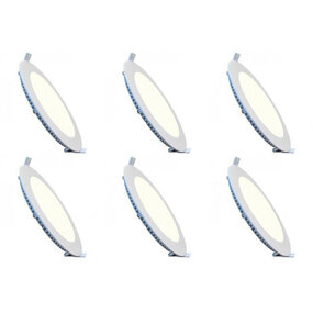 LED Downlight Slim 6 Pack - Inbouw LED Downlight 6W Ø120mm LED Downlight Slim 6 Pack - Inbouw LED Downlight 6W Ø120mm
