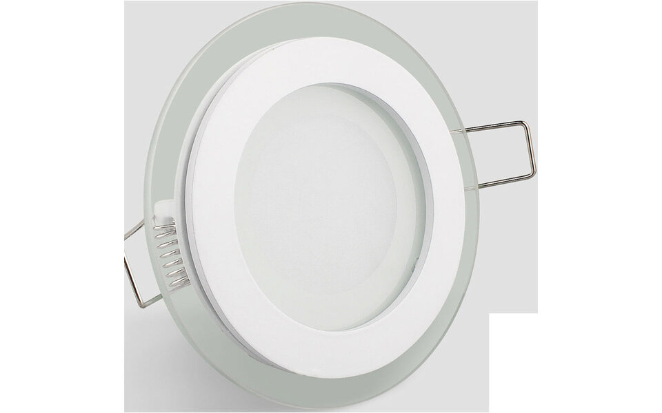 HLW LED Inbouw LED Downlight Slim 6W - Rond, Natuurlijk Wit 4200K, Ø96mm, Mat Wit Glas