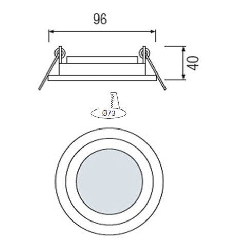 HLW LED Inbouw LED Downlight Slim 6W - Rond, Natuurlijk Wit 4200K, Ø96mm, Mat Wit Glas HLW LED Inbouw LED Downlight Slim 6W - Rond, Natuurlijk Wit 4200K, Ø96mm, Mat Wit Glas