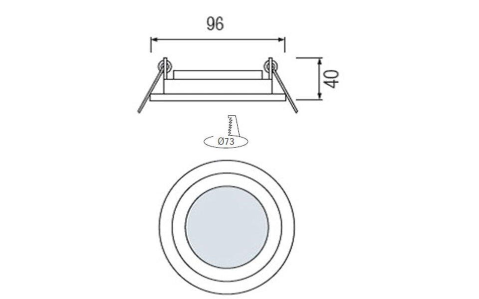 HLW LED Inbouw LED Downlight Slim 6W - Helder Koud Wit 6000K, Ø96mm, Mat Wit Glas