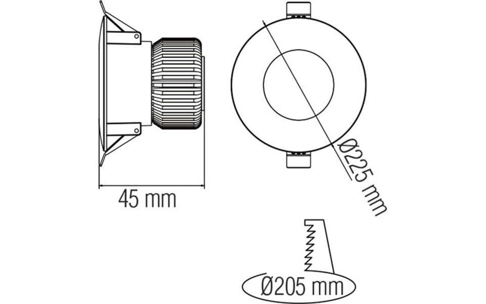 HLW LED LED Downlight Verona 30W - Ronde Inbouw LED Lamp Koud Wit 6000K