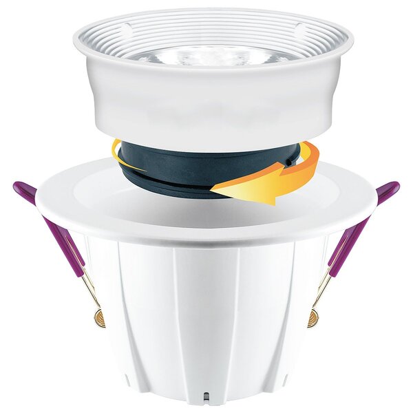 HLW LED LED Downlight Lanar 7W - Dimbaar Inbouw LED Lamp Neutraal Wit 4000K, Mat Wit Aluminium Ø98mm HLW LED LED Downlight Lanar 7W - Dimbaar Inbouw LED Lamp Neutraal Wit 4000K, Mat Wit Aluminium Ø98mm