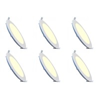 LED Downlight Slim 6 Pack - Inbouw 15W Warm Wit 2700K LED Downlight Slim 6 Pack - Inbouw 15W Warm Wit 2700K