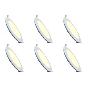 LED Downlight Slim 6 Pack - Inbouw 15W Warm Wit 2700K