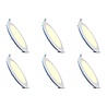 HLW LED LED Downlight Slim 6 Pack - Inbouw Rond 15W LED Lamp Warm Wit 2700K