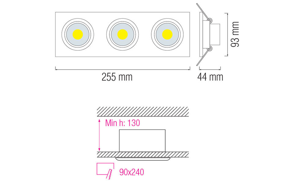 HLW LED Inbouw LED Downlight Spot 15W - Kantelbaar, Beam Angle Verstelbaar, Koud Wit 6000K
