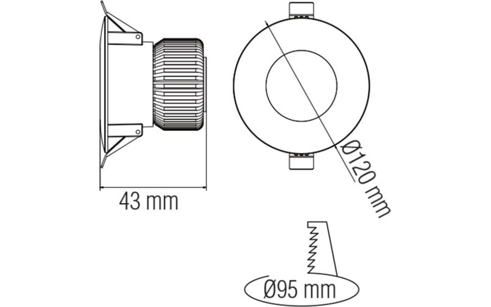 HLW LED Inbouw LED Downlight Verona 10W - Koud Wit 6000K Helder Licht Ø120mm