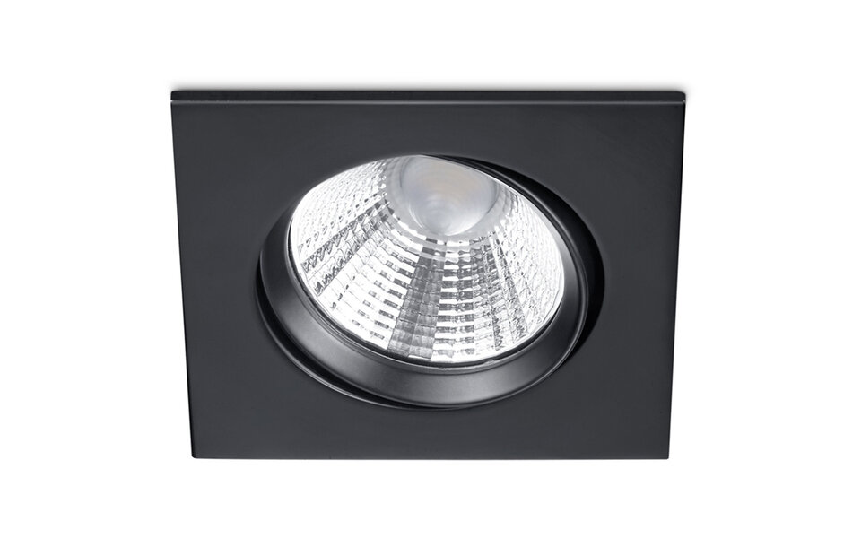 HLW LED Dimbare LED Spot Inbouw LED Downlight 5W Warm Wit 2700K–3000K Mat Zwart