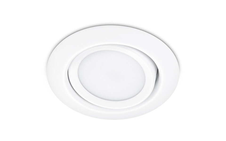 HLW LED LED Spot - Inbouw LED Downlight 5W Warm Wit 2700K–3000K - Mat Wit, Rond