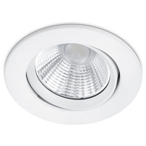 HLW LED LED Spot Inbouw LED Downlight 5W Dimbaar Warm Wit 2700K–3000K Mat Wit HLW LED LED Spot Inbouw LED Downlight 5W Dimbaar Warm Wit 2700K–3000K Mat Wit