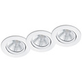 LED Spot 3 Pack - Inbouw LED Downlight 5W Dimbaar Warm Wit 2700K–3000K
