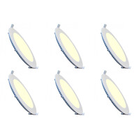 LED Downlight Slim 6 Pack 9W - Warm Wit 2700K Inbouw LED Lamp LED Downlight Slim 6 Pack 9W - Warm Wit 2700K Inbouw LED Lamp