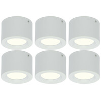 LED Downlight 6 Pack - Opbouw LED Downlight 5W Natuurlijk Wit