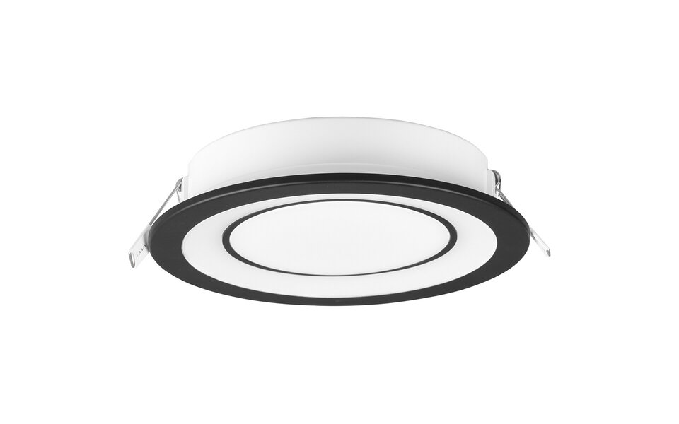 HLW LED LED Spot Inbouw LED Downlight 10W - Warm Wit 2700K–3000K - Mat Zwart Ø140mm