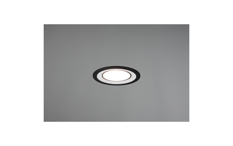 HLW LED LED Spot Inbouw LED Downlight 10W - Warm Wit 2700K–3000K - Mat Zwart Ø140mm