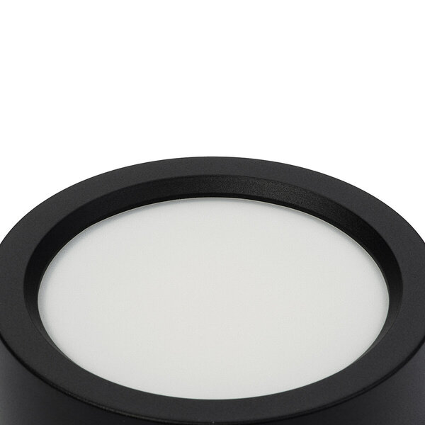 HLW LED 15W LED Downlight Opbouw Rond - Natuurlijk Wit 4200K - Mat Zwart Aluminium Ø180mm