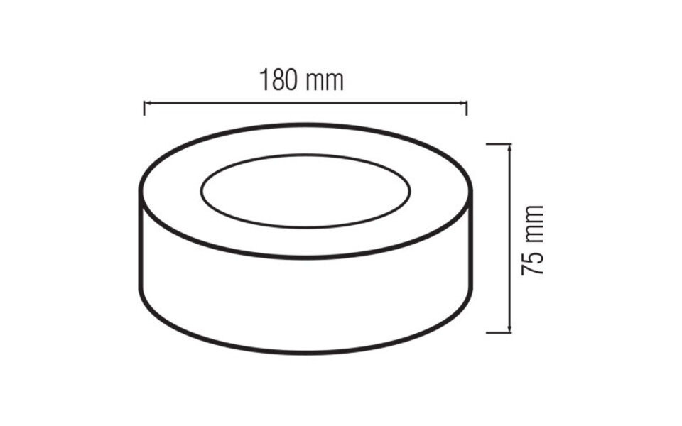 HLW LED 15W LED Downlight Opbouw Rond - Natuurlijk Wit 4200K - Mat Zwart Aluminium Ø180mm HLW LED 15W LED Downlight Opbouw Rond - Natuurlijk Wit 4200K - Mat Zwart Aluminium Ø180mm