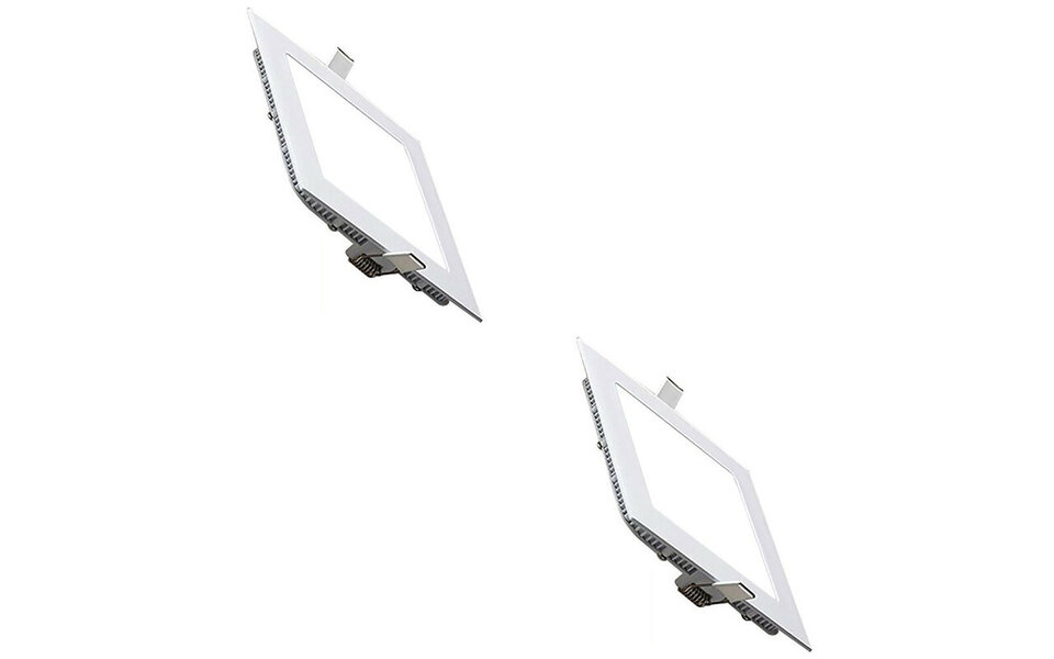 HLW LED LED Downlight Slim 2 Pack - Inbouw LED Downlight 3W Koud Wit 6000K Mat Wit Aluminium