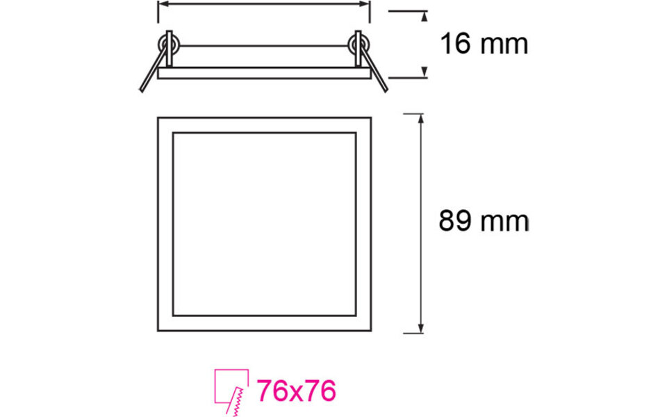 HLW LED LED Downlight Slim 2 Pack - Inbouw LED Downlight 3W Koud Wit 6000K Mat Wit Aluminium