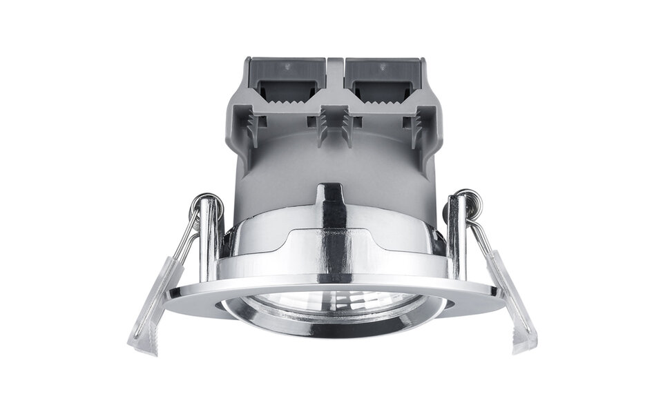 HLW LED Dimbare Inbouw LED Downlight 5W - Warm Wit 2700K-3000K, Ø80mm, Mat Chroom