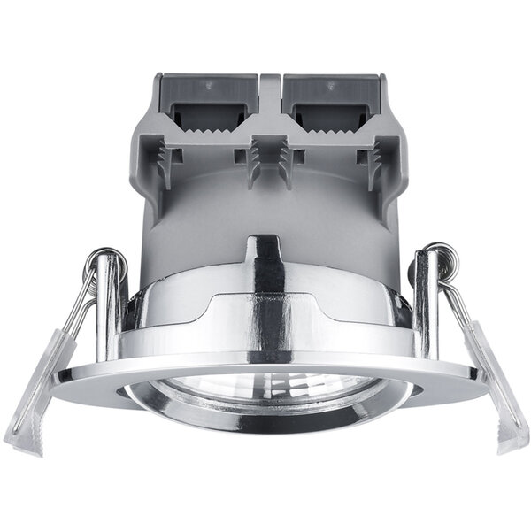 HLW LED Dimbare Inbouw LED Downlight 5W - Warm Wit 2700K-3000K, Ø80mm, Mat Chroom