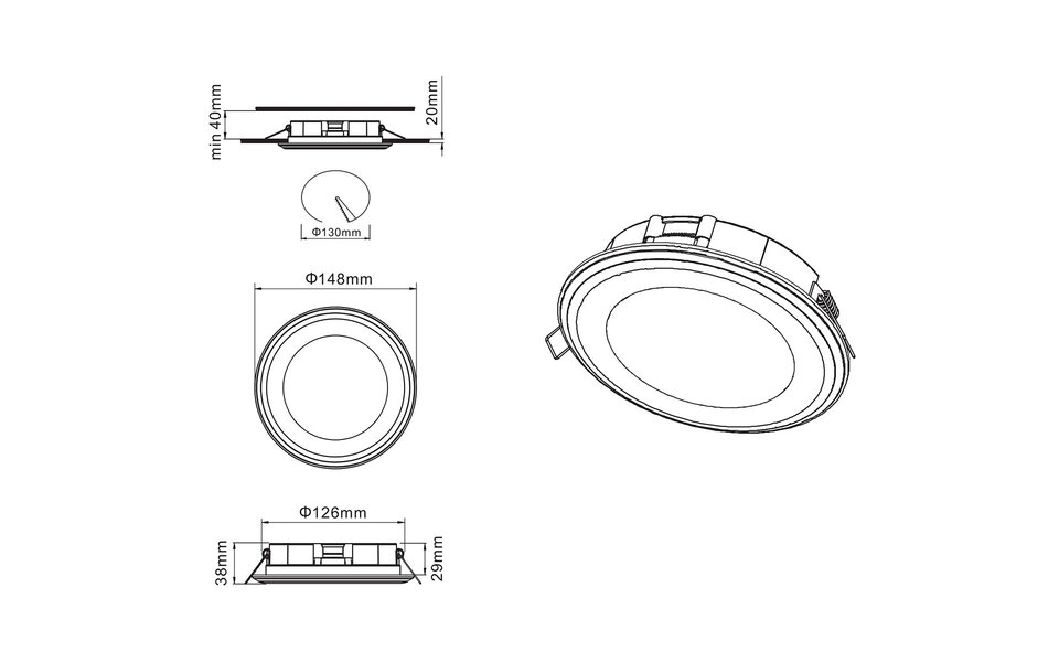 HLW LED LED Spot - Inbouw LED Downlight 10W met Warm Wit Licht 2700K–3000K HLW LED LED Spot - Inbouw LED Downlight 10W met Warm Wit Licht 2700K–3000K