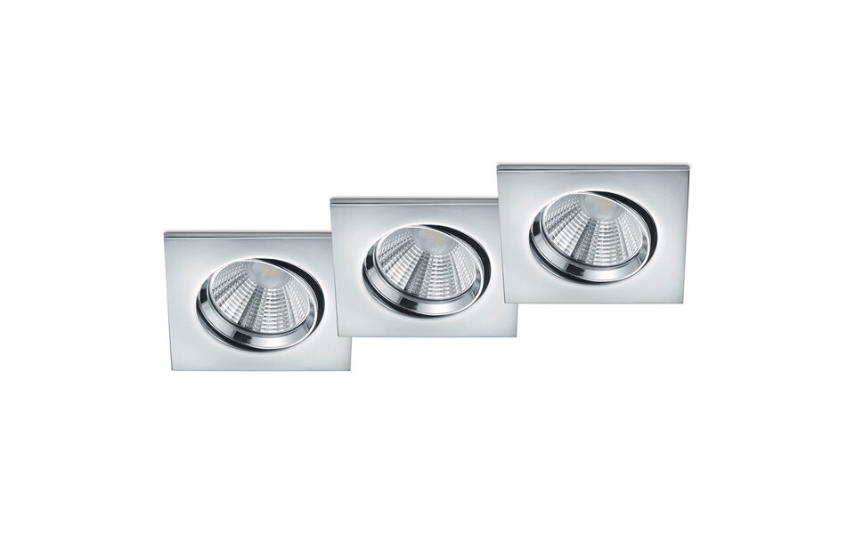 HLW LED LED Spot 3 Pack - Inbouw LED Downlight 5W Dimbaar Warm Wit 2700K–3000K Mat Chroom