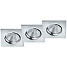 HLW LED LED Spot 3 Pack - Inbouw LED Downlight 5W Dimbaar Warm Wit 2700K–3000K Mat Chroom