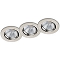 LED Spot 3 Pack - Dimbaar Inbouw LED Downlight 5W Warm Wit 2700K–3000K Mat Nikkel