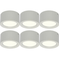 LED Downlight 6 Pack - Opbouw LED Downlight 10W Natuurlijk Wit
