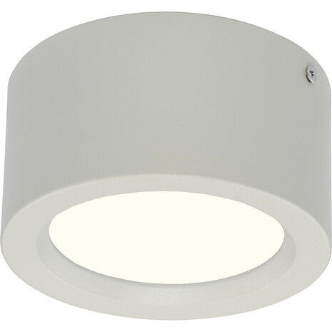 HLW LED LED Downlight 6 Pack - Opbouw LED Downlight 10W Rond Mat Wit Aluminium